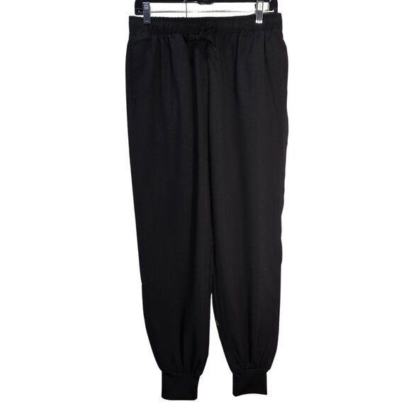 NWOT Black Drawstring Elastic Waistband Jogger Lounge Pants Athleisure | Medium - Picture 1 of 6